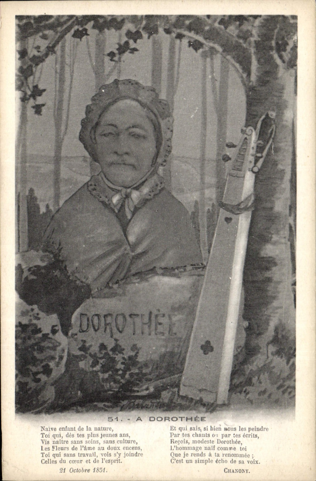 CPA A Dorothee Croix rouge