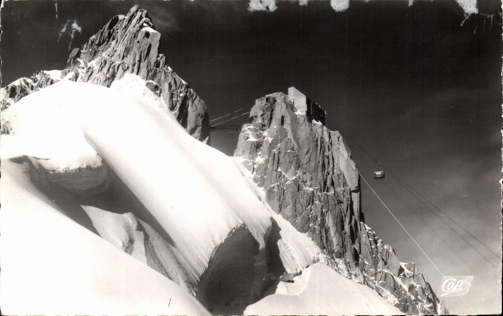 CPA Chamonix Mont Blanc Arrivee de la Benne a L'Aiguille du Midi 