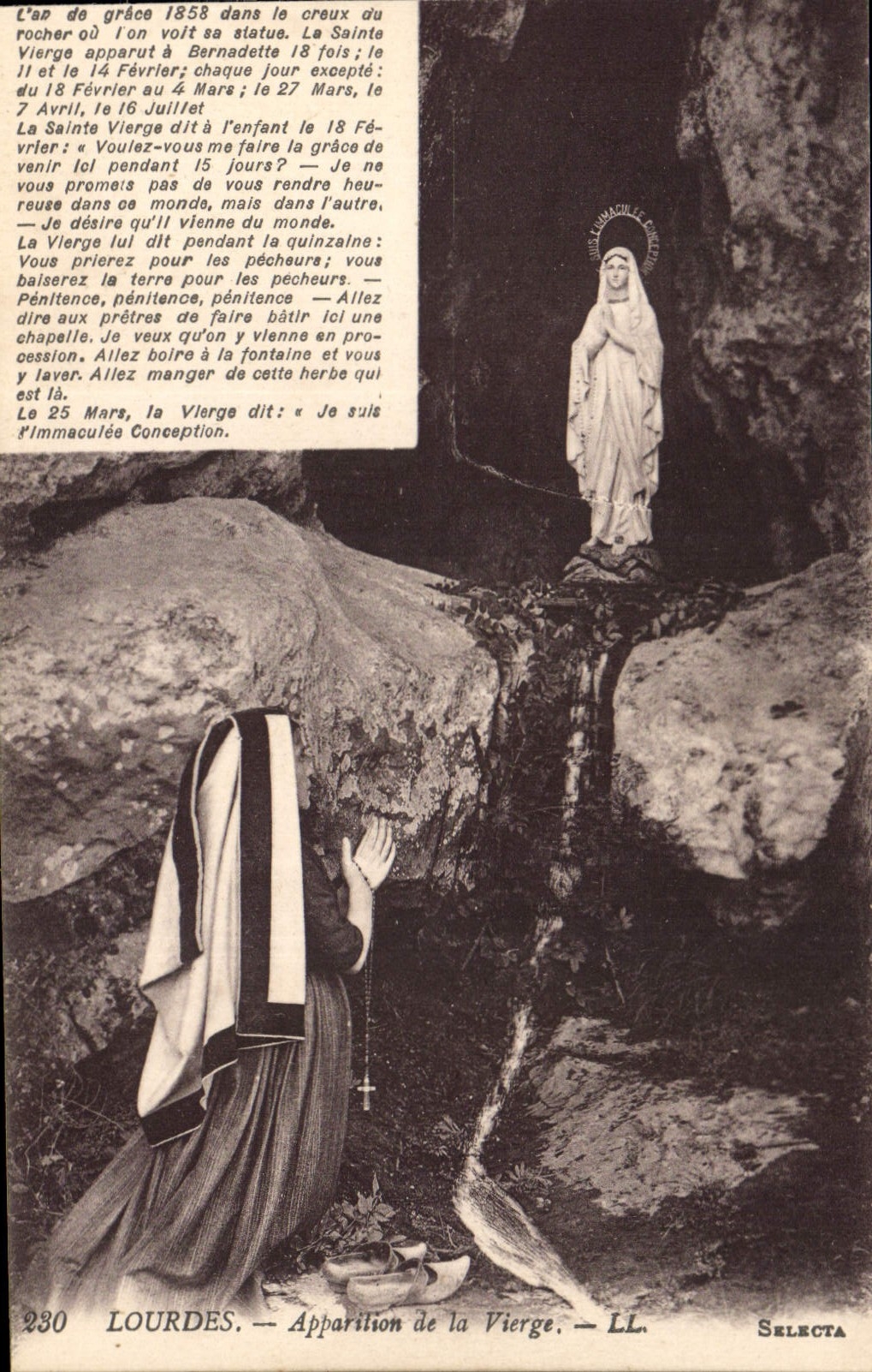 CPA Lourdes Apparition de la Vierge 