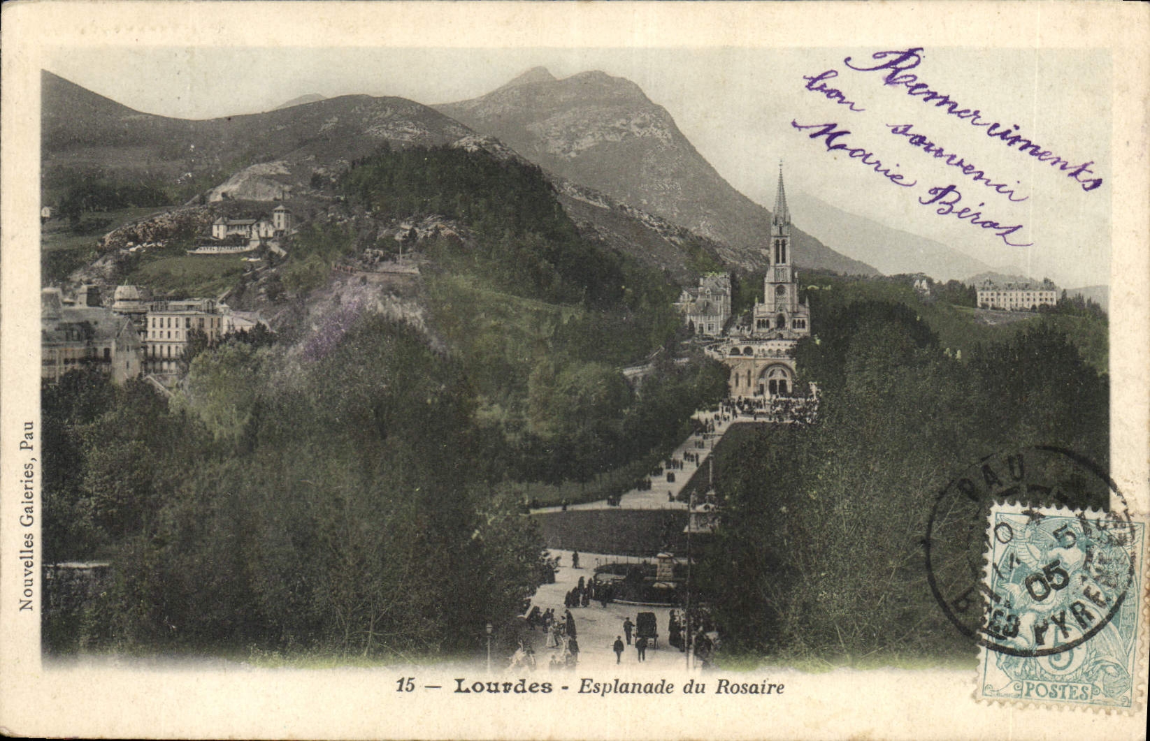 CPA Lourdes Esplanade du Rosaire 