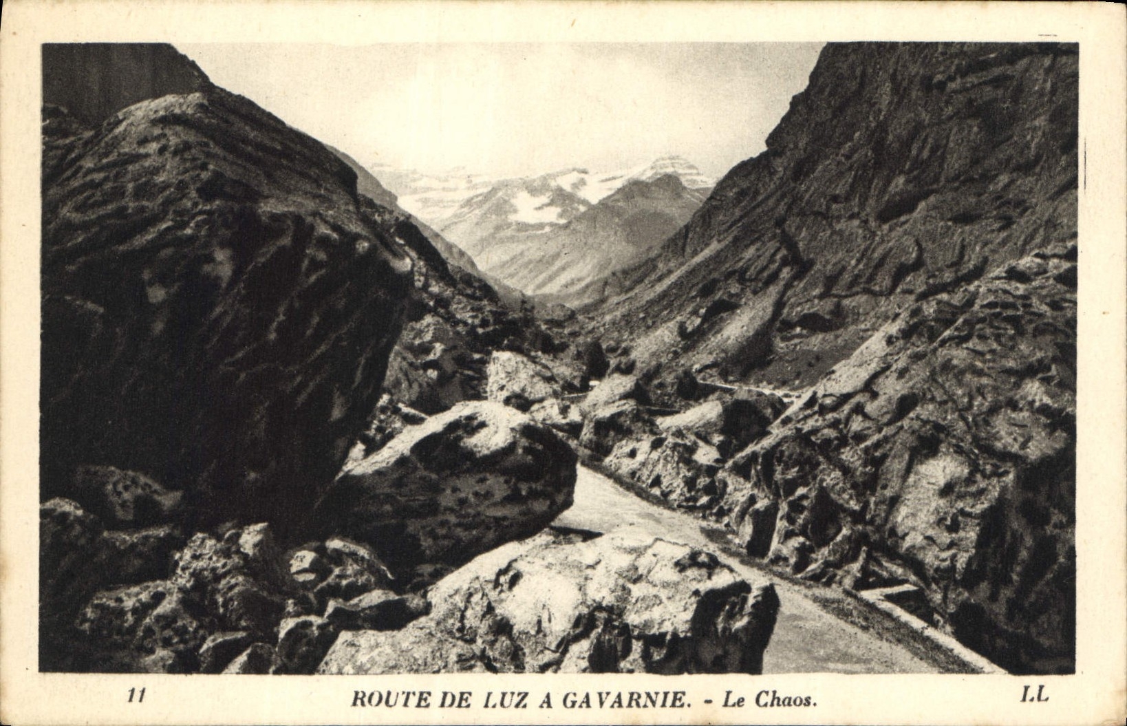 CPA Route de Luz a Gavarnie le Chaos 