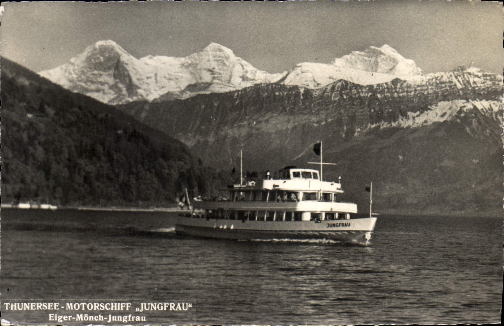 CPA Thunersee Motorschiff Jungfrau Bateau