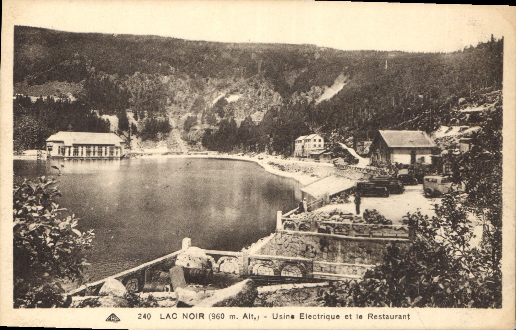CPA Lac Noir Usine Electrique et le Restaurant