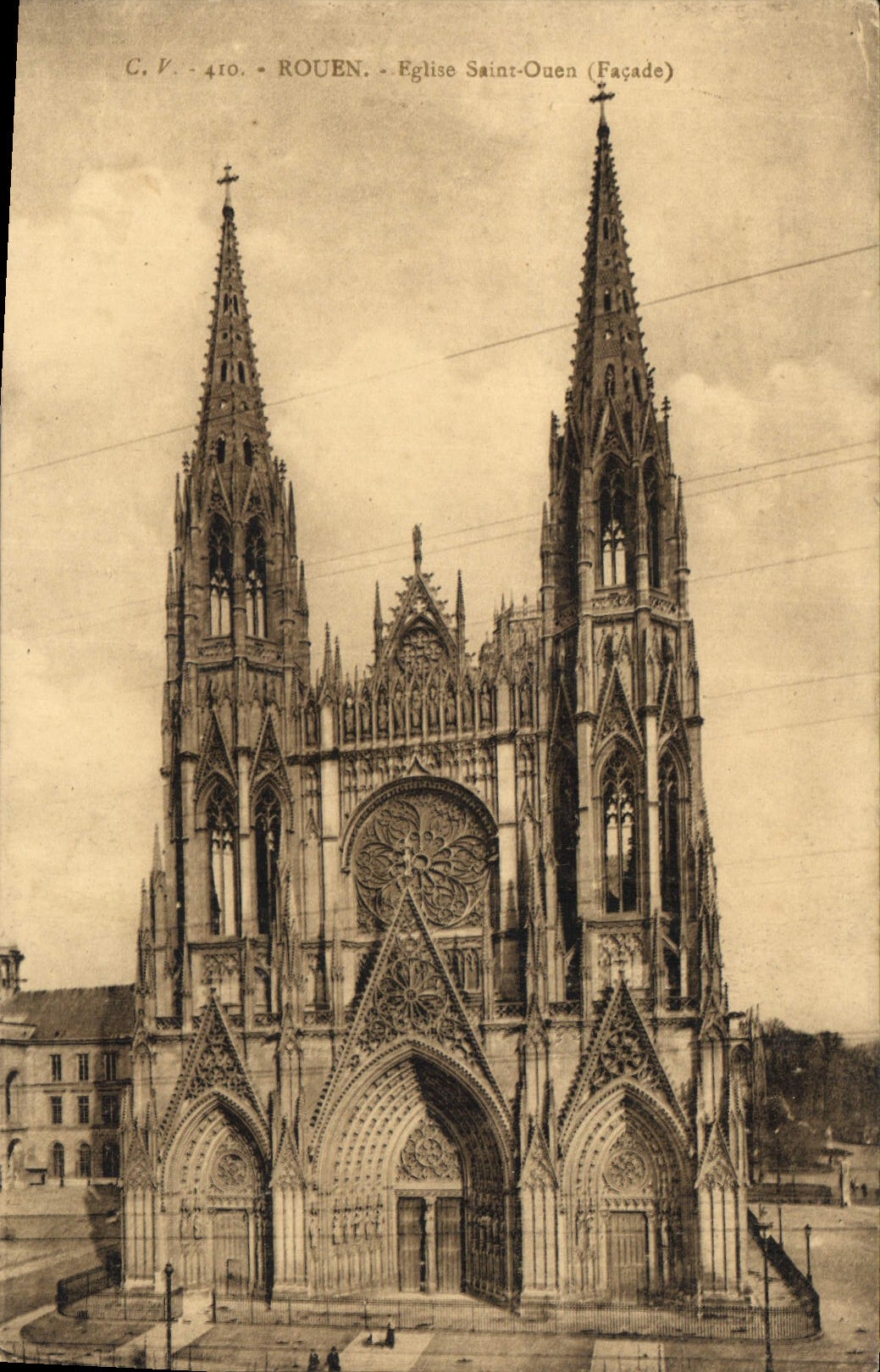 CPA Rouen Eglise Saint Ouen Facade 