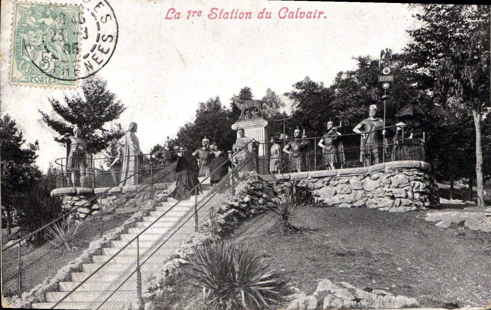 CPA La 1er Station du Calvaire Lourdes