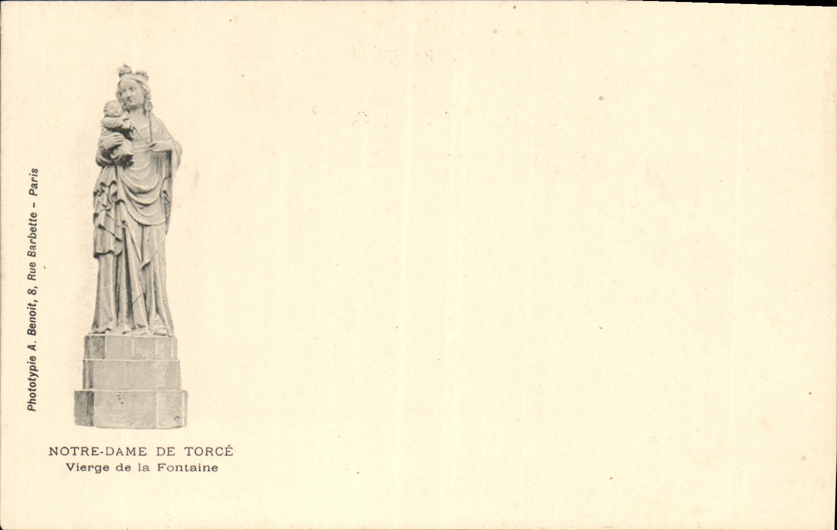 CPA Notre Dame de Torce Vierge de la Fontaine