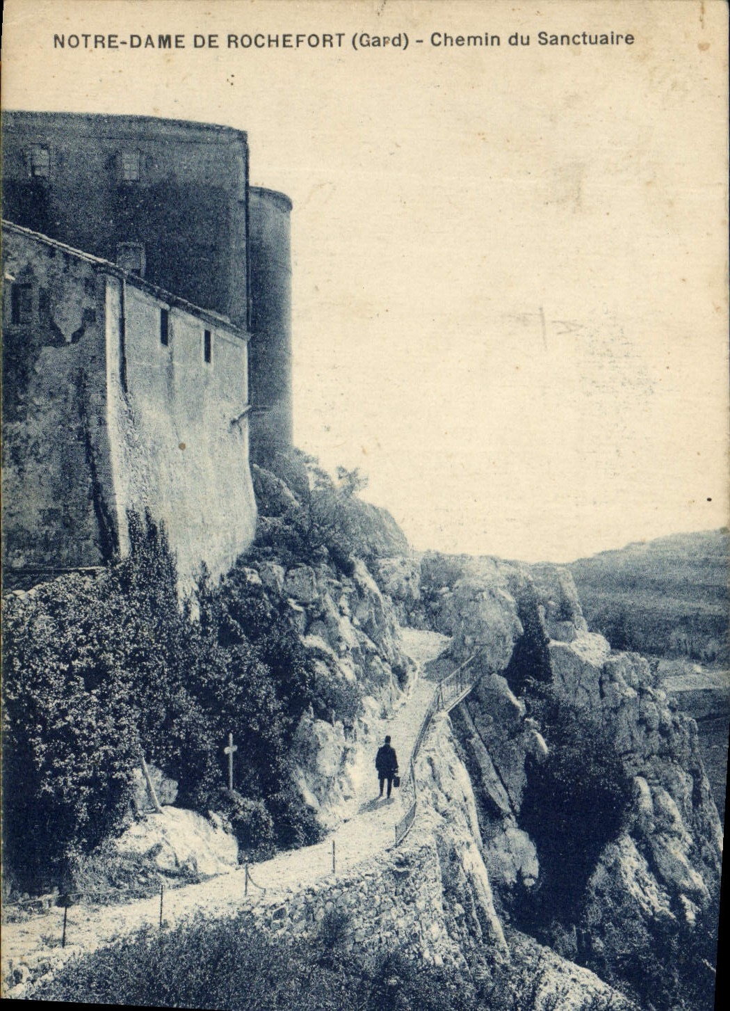 CPA Notre Dame de Rochefort Gard Chemin du Sanctuaire