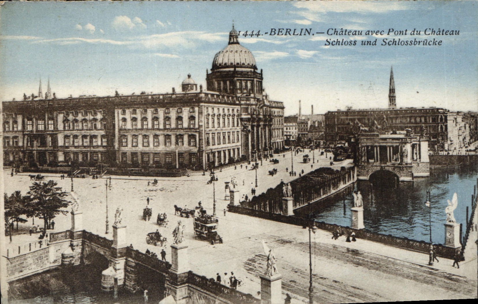 CPA Berlin Chateau avec Pont du Chateau 