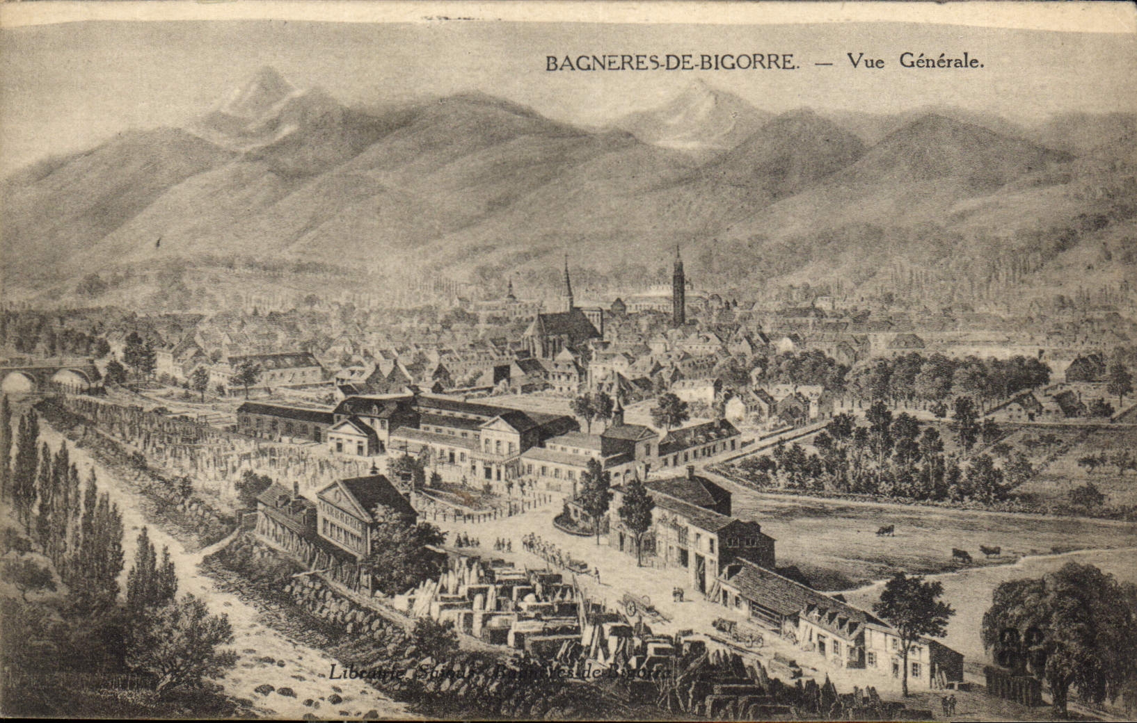 CPA Bagneres de Bigorre vue generale