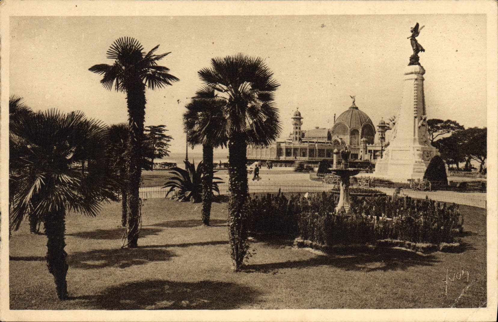 CPA Cote d'Azur Nice Alpes Maritimes les Jardins Albert Ier et le Palais de la Jetee 