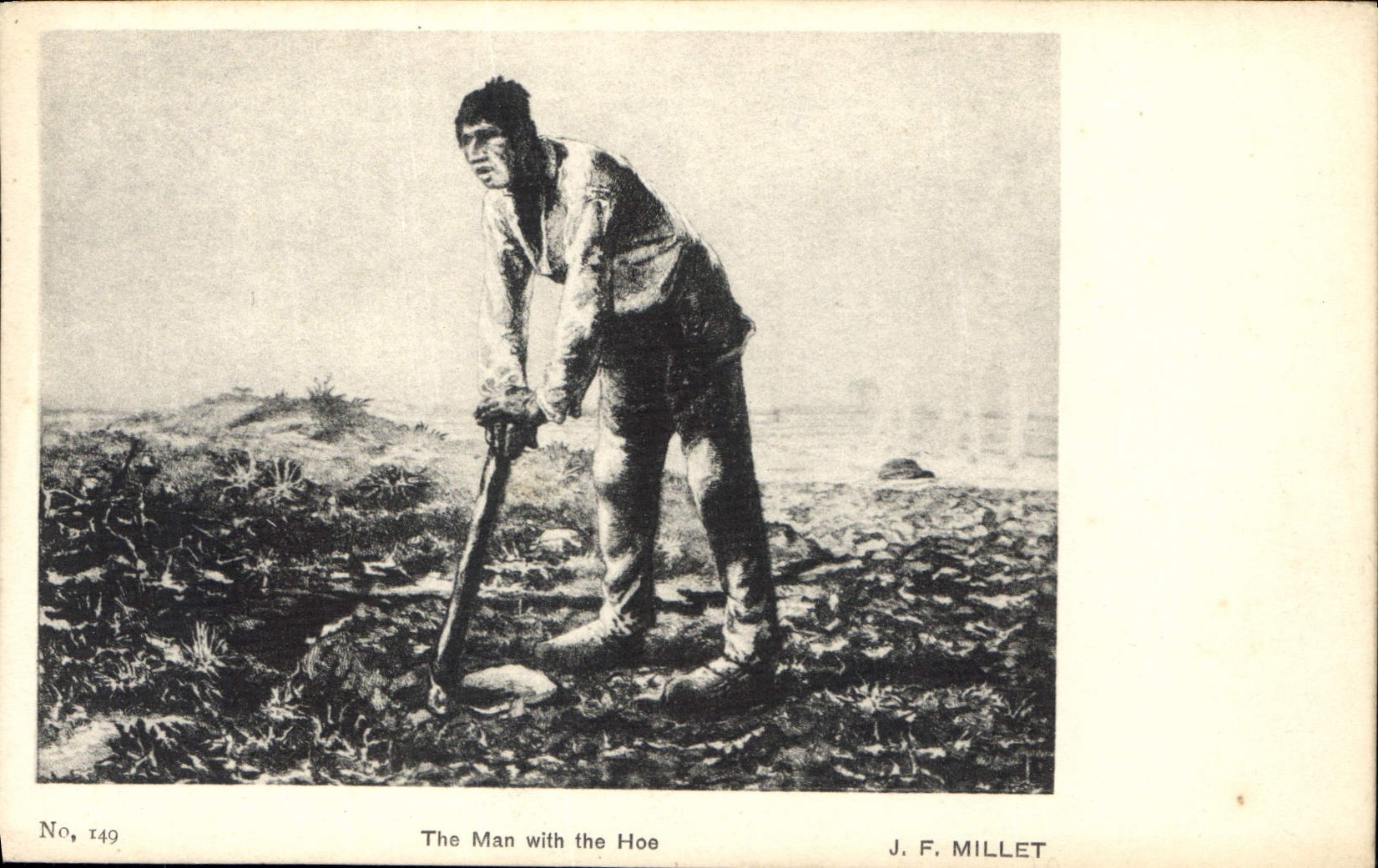 CPA The Man with the Hoe J F Millet 