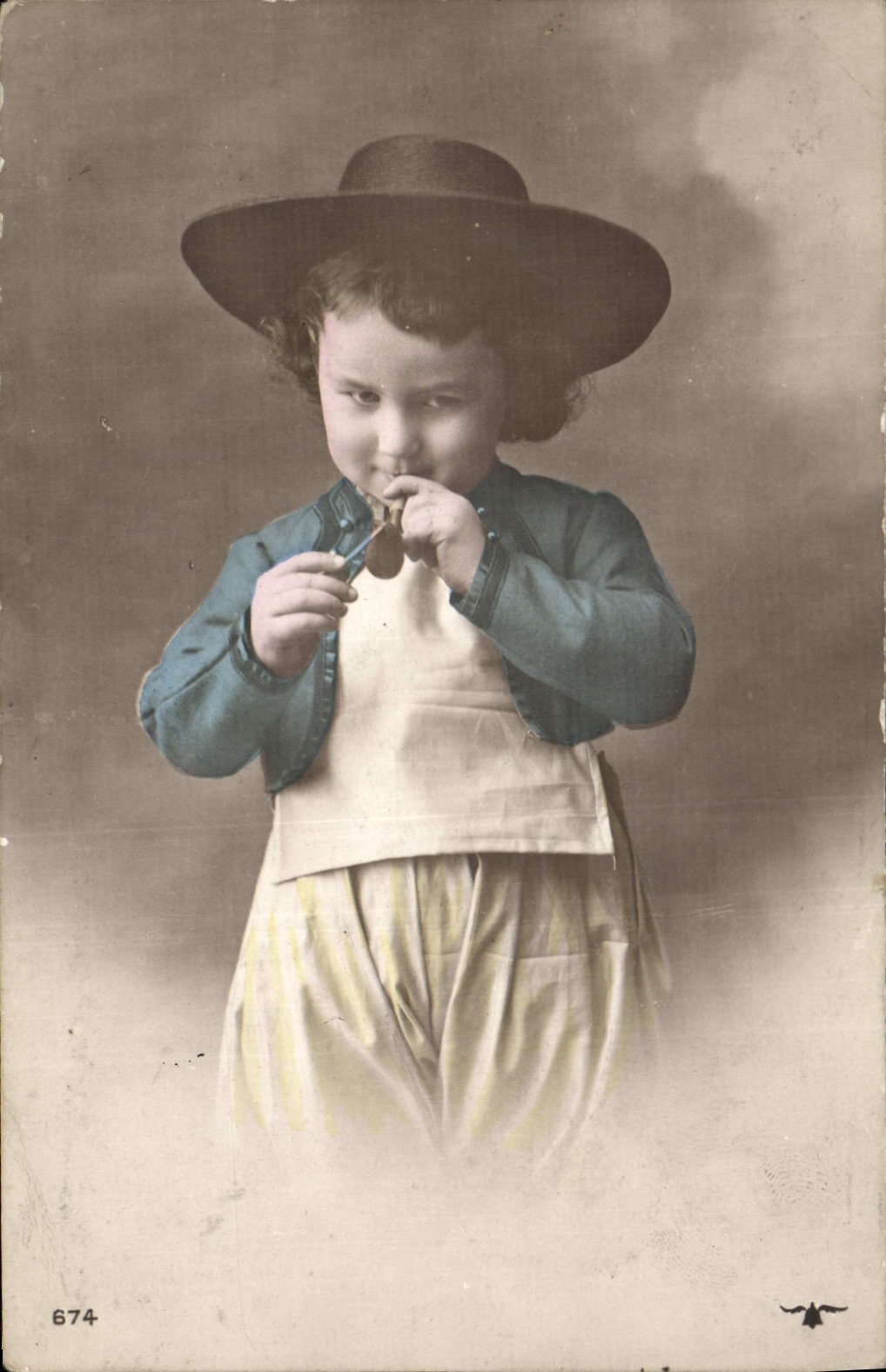 CPA Enfant Pipe Tabac