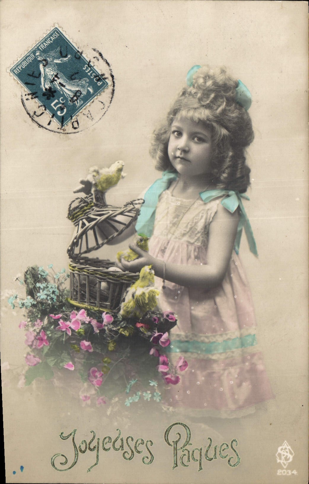 CPA Joyeuses Paques Enfant