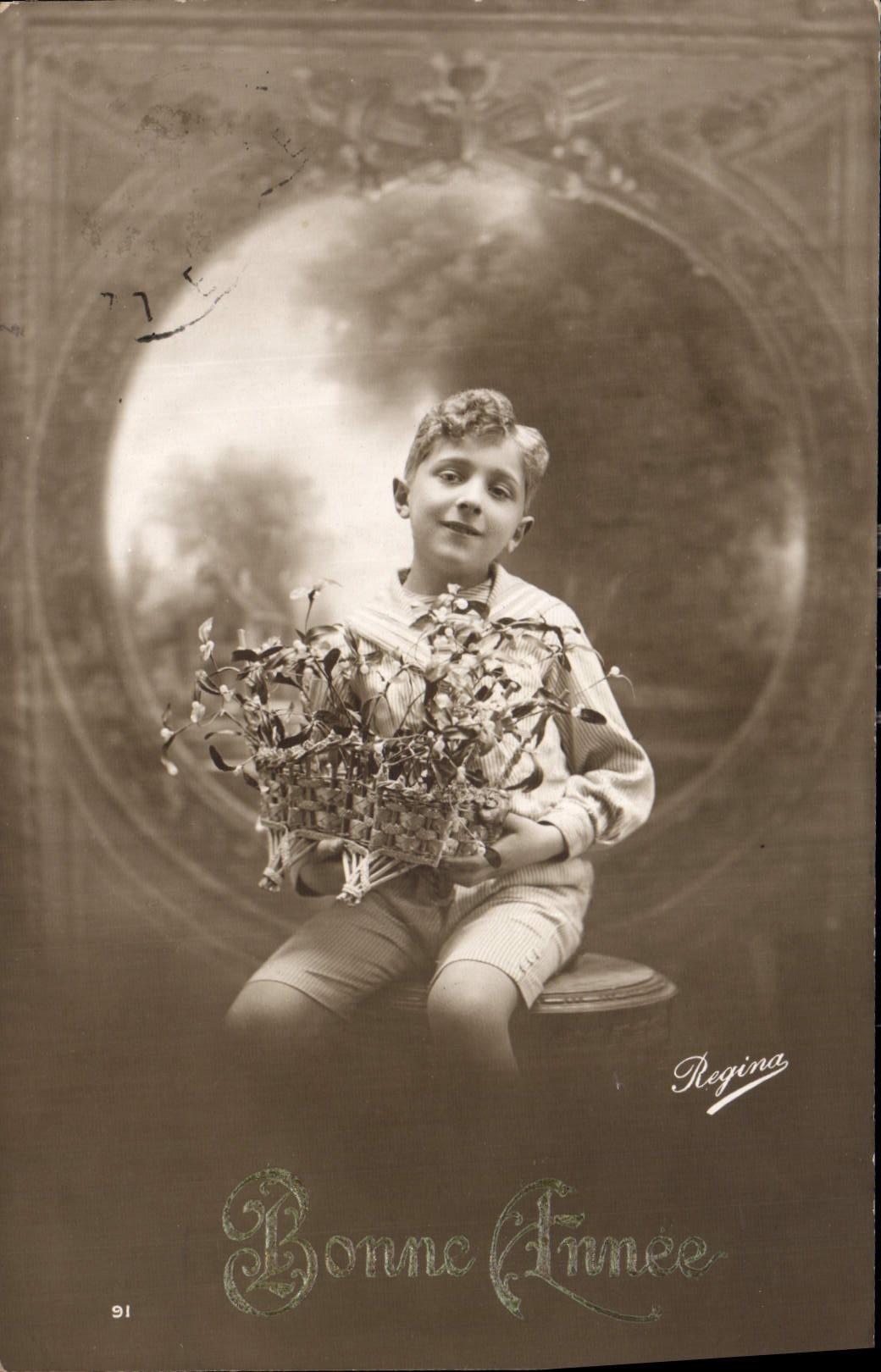 CPA Bonne Annee Enfant