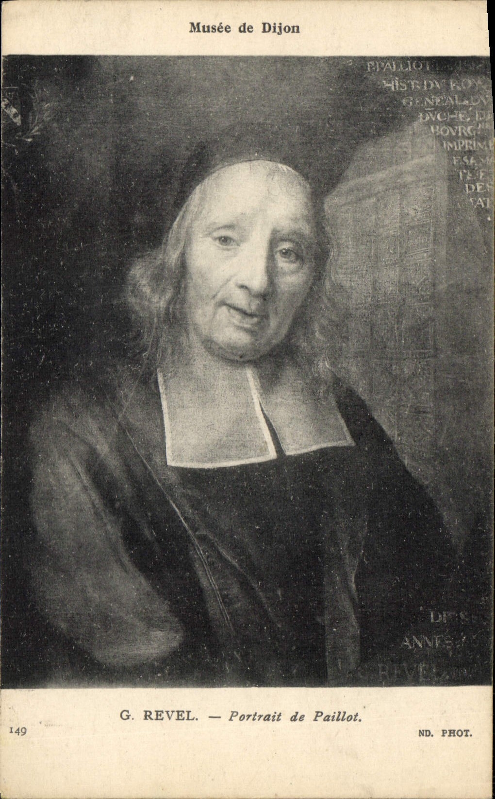 CPA Musee de Dijon G Revel Portrait de Paillot 