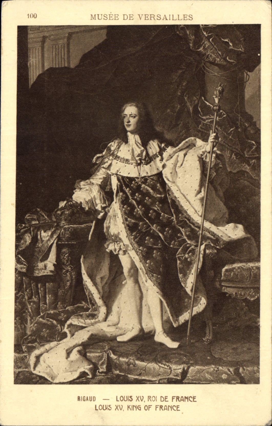 CPA Musee de Versailles Rigaud Louis XV roi de France 