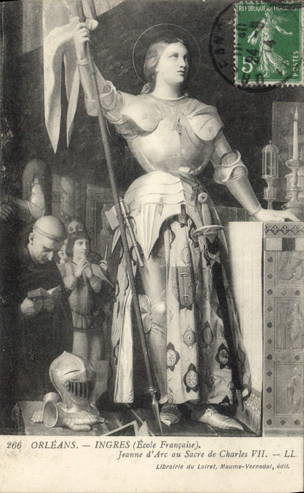 CPA Orleans Ingres Ecole Francaise Jeanne d'Arc au Sacre de Charles VII 