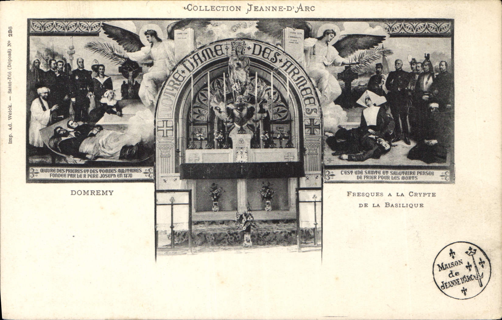 CPA Collection Jeanne d'Arc Domremy fresques a la Crypte de la Basilique 