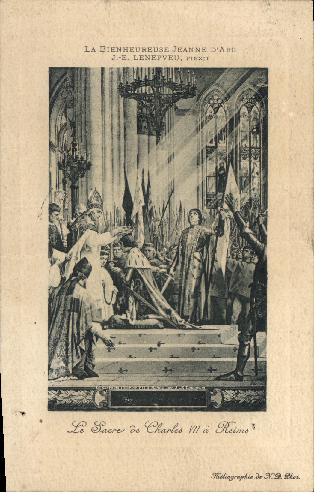 CPA La Bienheureuse Jeanne d'Arc Lenepveu Pinxit le Sacre de Charles VII a Reims 