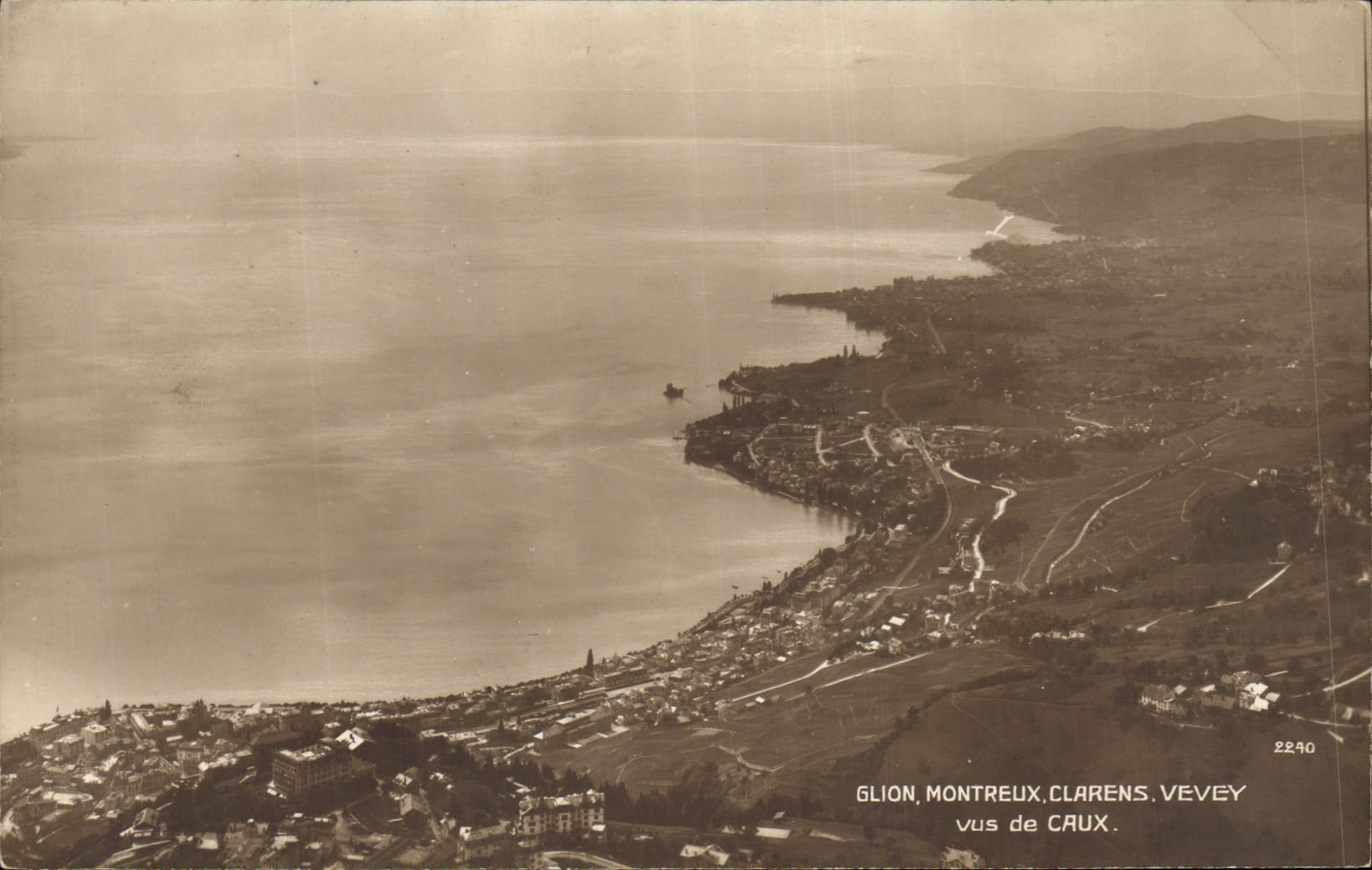 CPA Glion Montreux Clarens Vevey vus de Caux