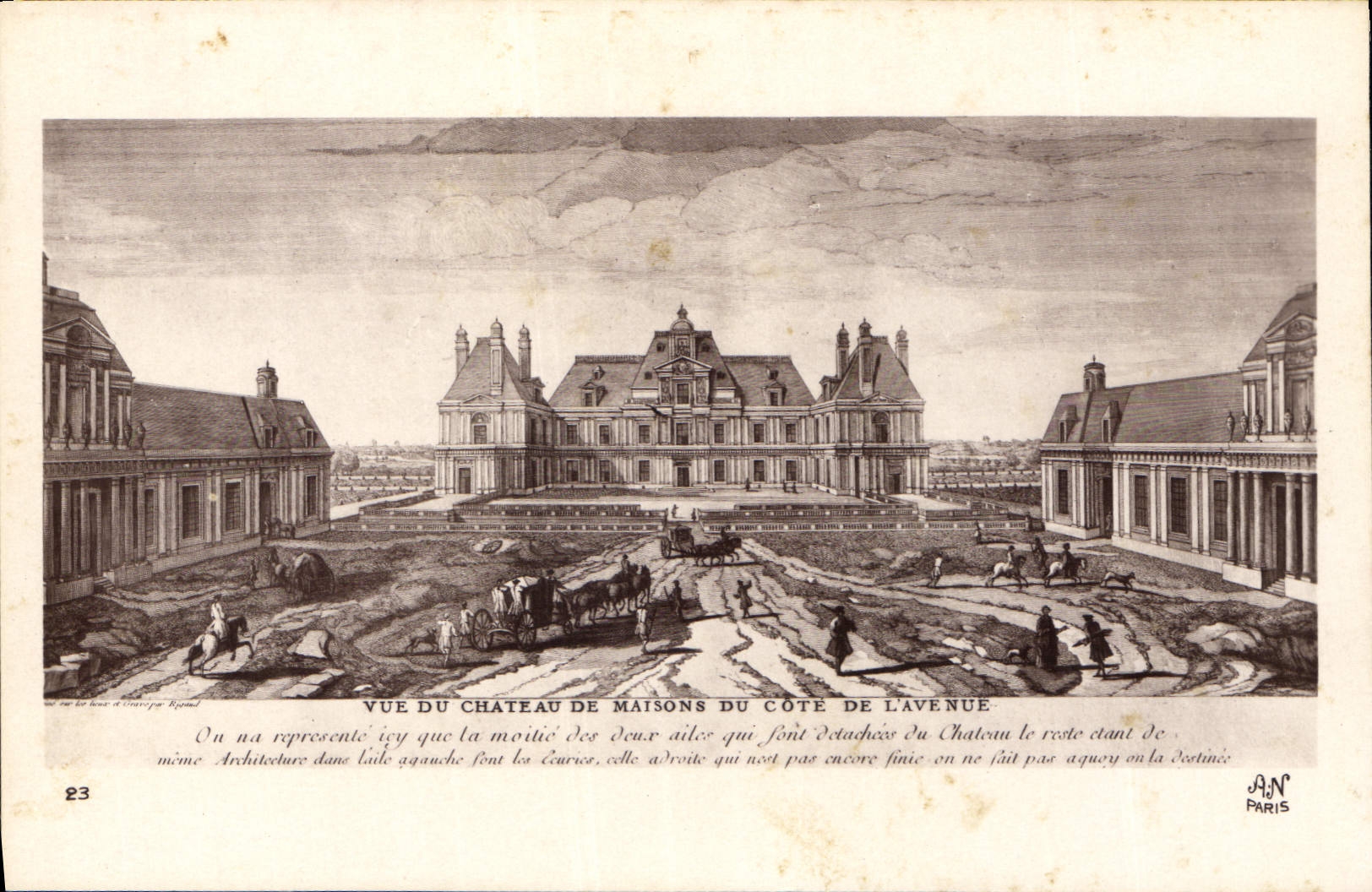 CPA Vue du Chateau de Maisons du cote de l'Avenue 