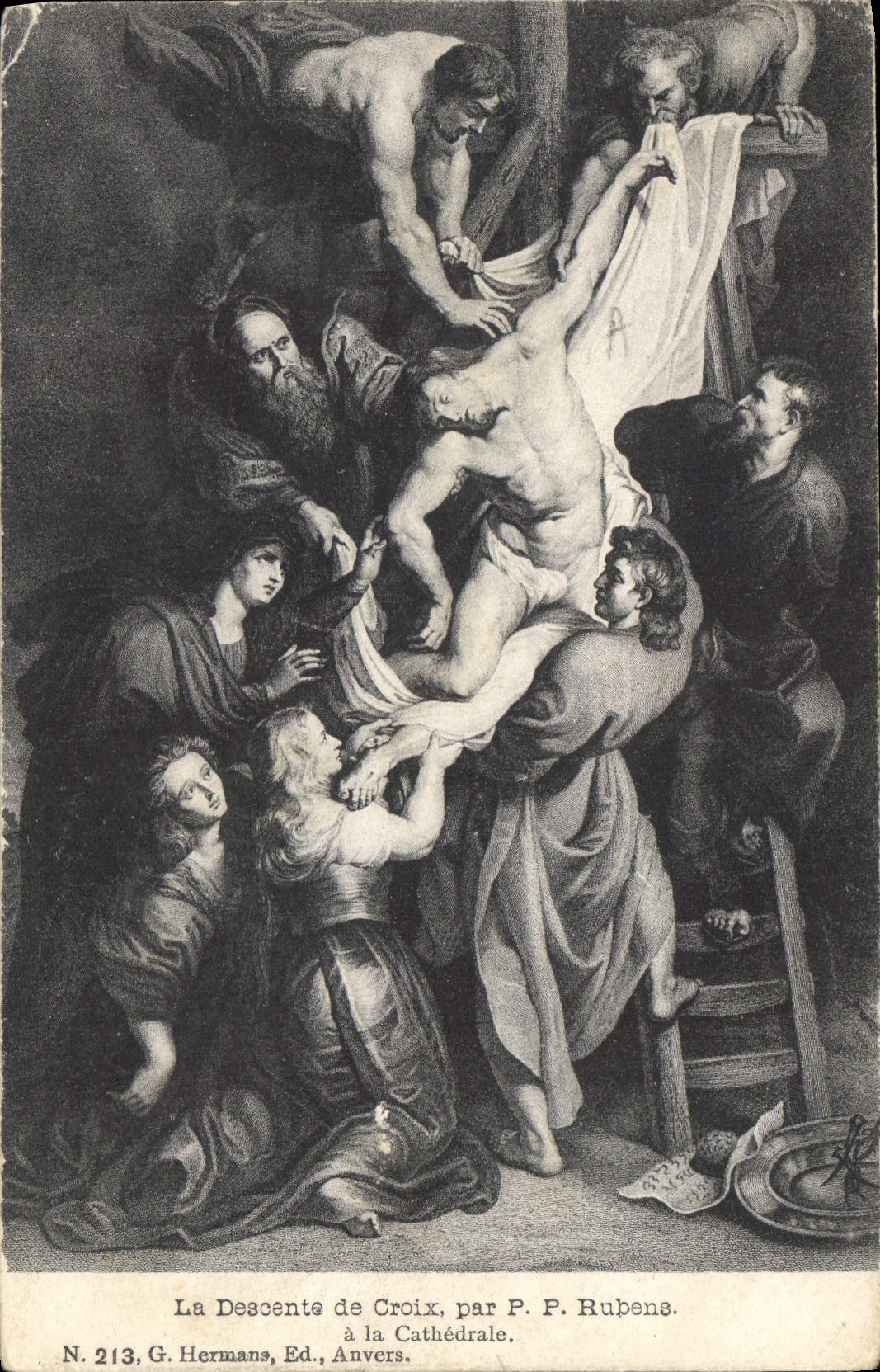 CPA La Descente de Croix par P P Rubens a la Cathedrale 