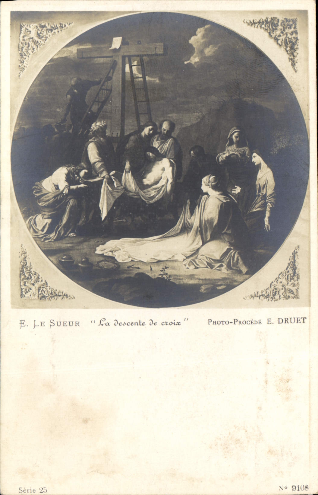 CPA La descente de croix E Le sueur