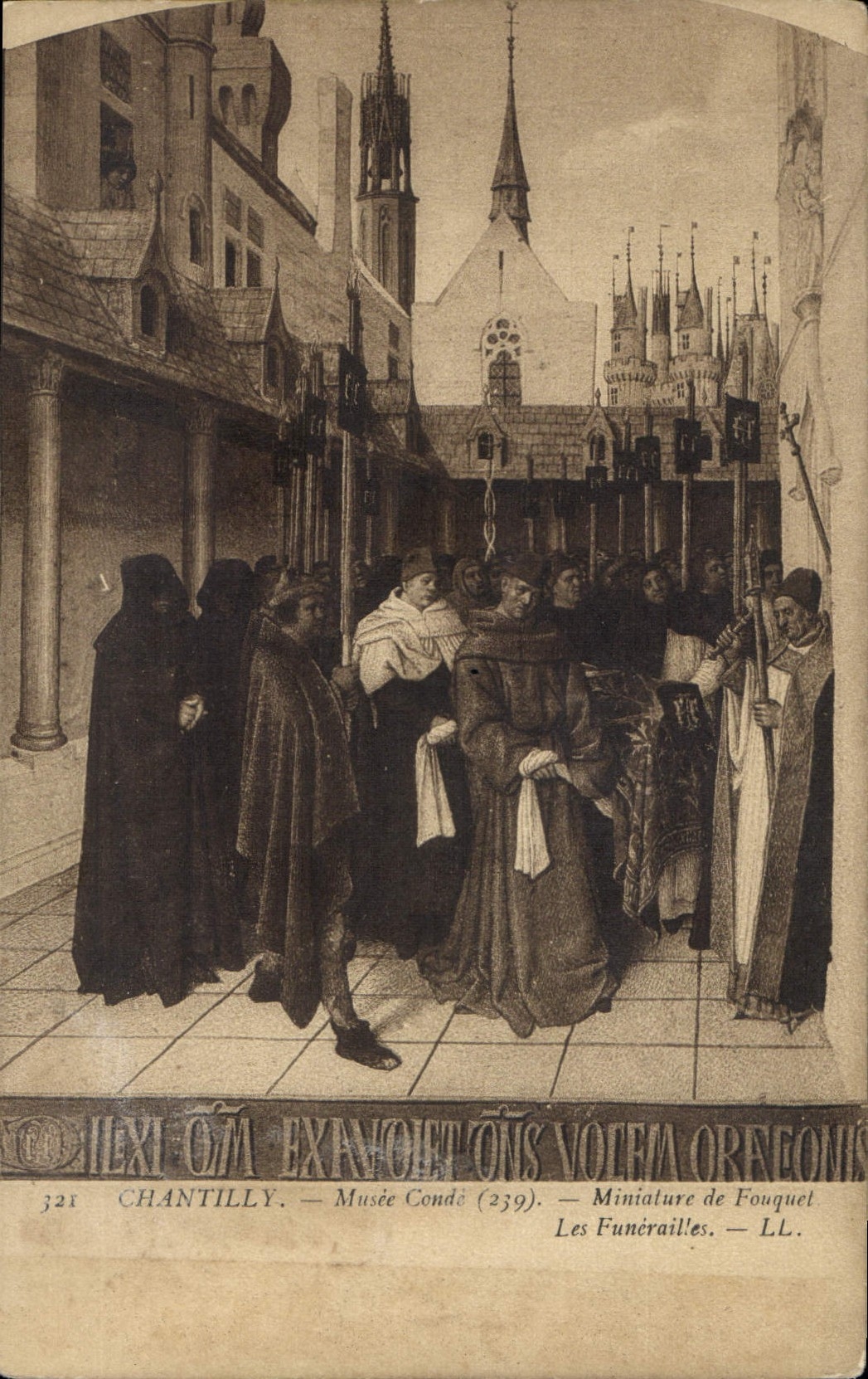 CPA Chantilly Musee Conde Miniature de Fouquet Les Funerailles