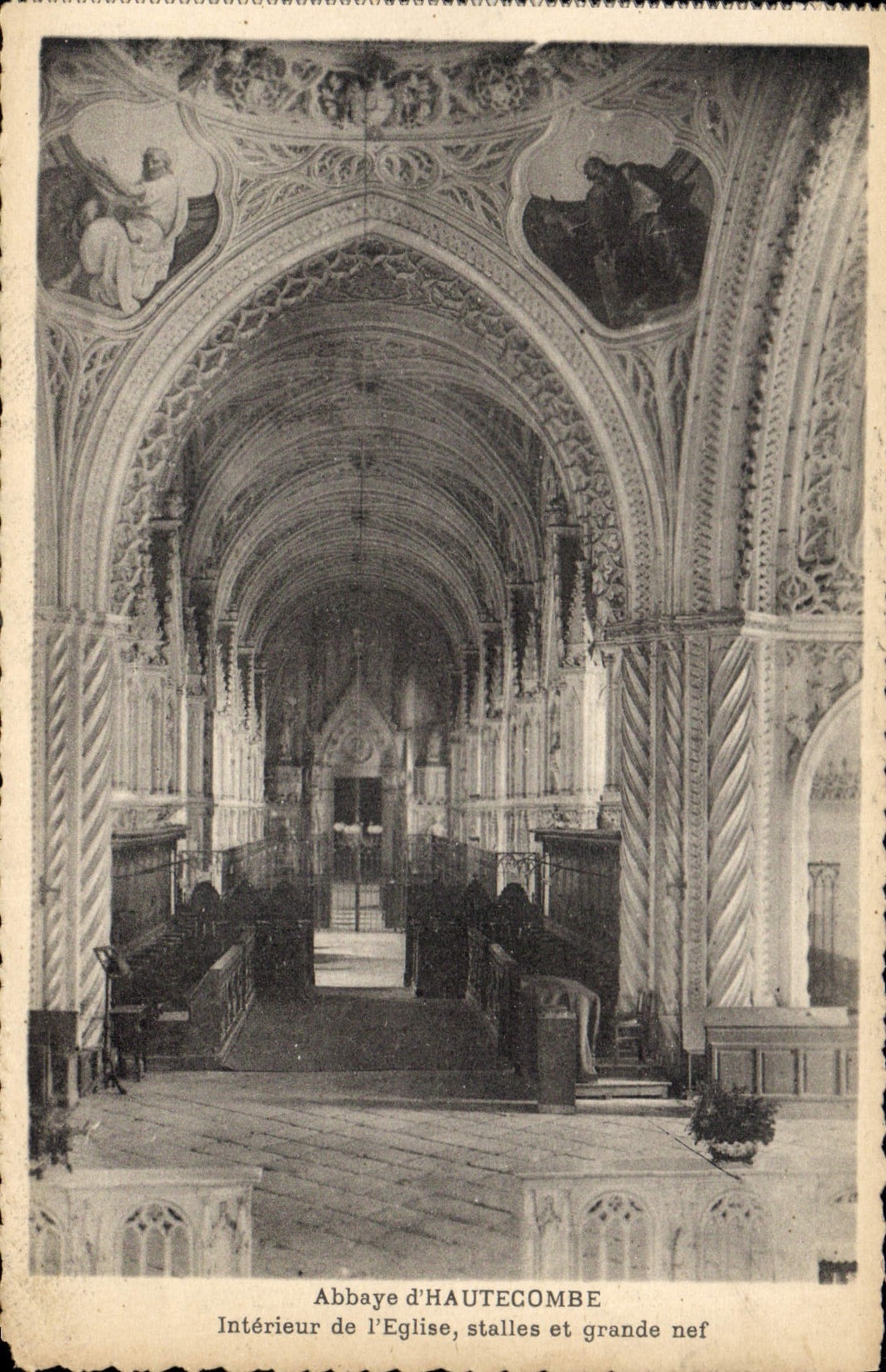 CPA Abbaye d'Hautecombe Interieur de l'Eglise stalles et grande nef 