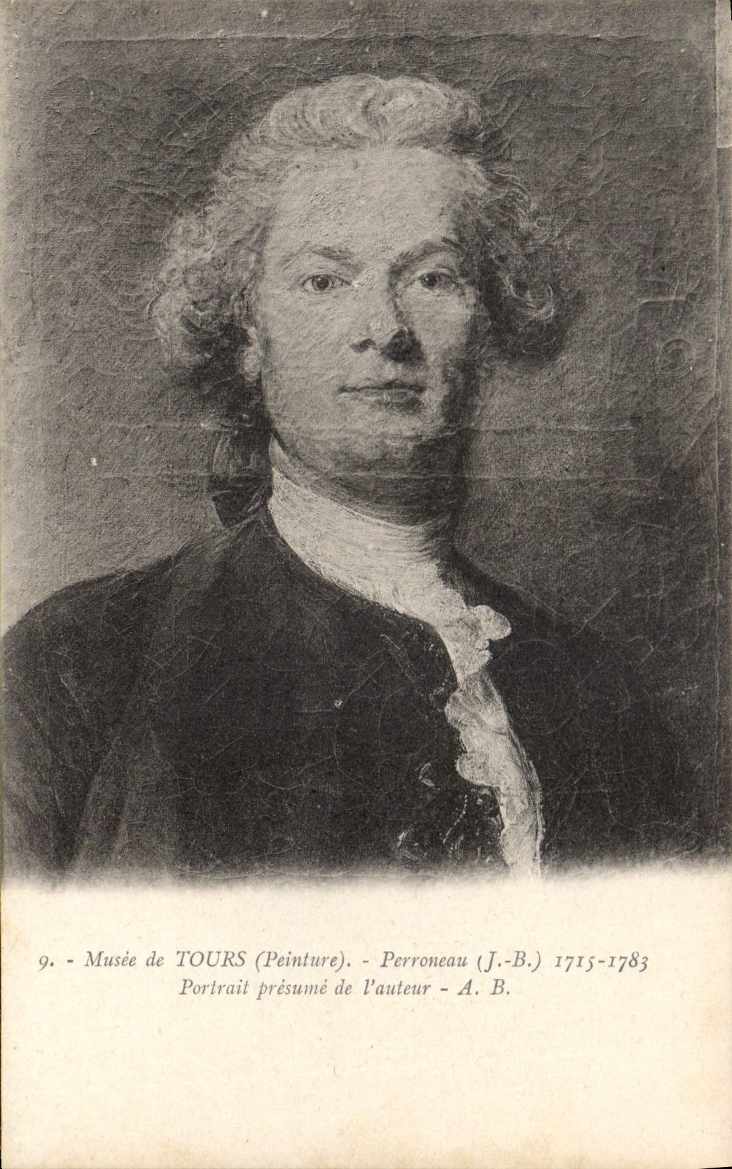 CPA Musee de Tours Peinture Perroncau Portrait presume de l'auteur 
