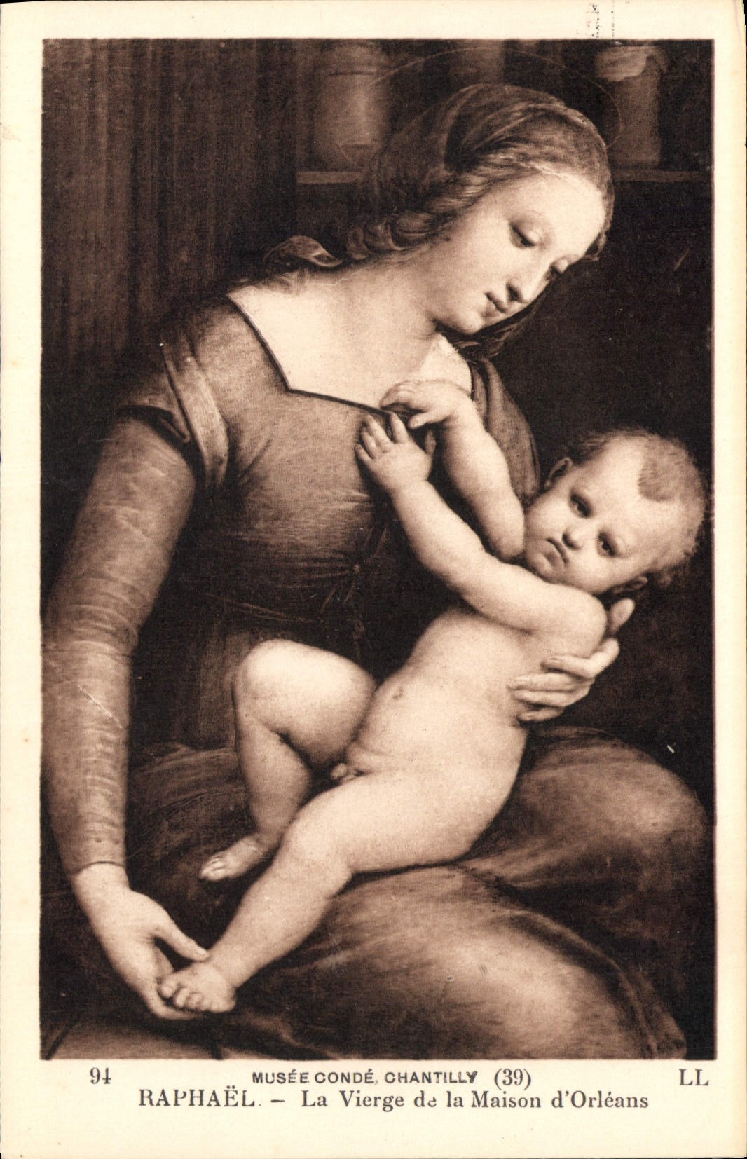 CPA Musee Conde Chantilly Raphael La Vierge de la Maison d'Orleans 