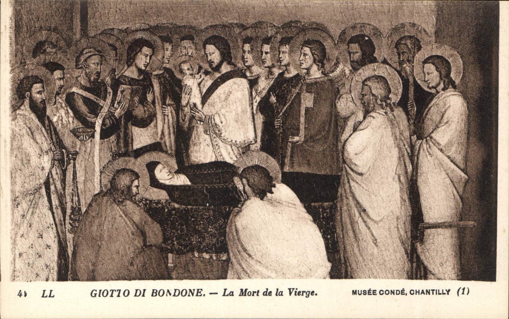 CPA Giotto di Bondone la Mort de la Vierge Musee Conde Chantilly