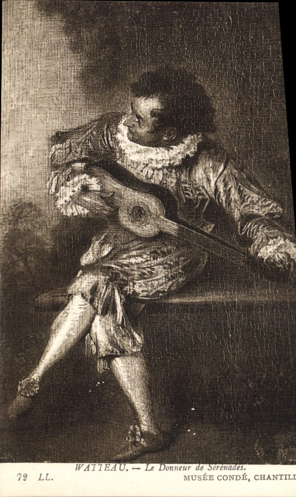 CPA Watteau Le Donneur de Serenades Musee Conde Chantilly 