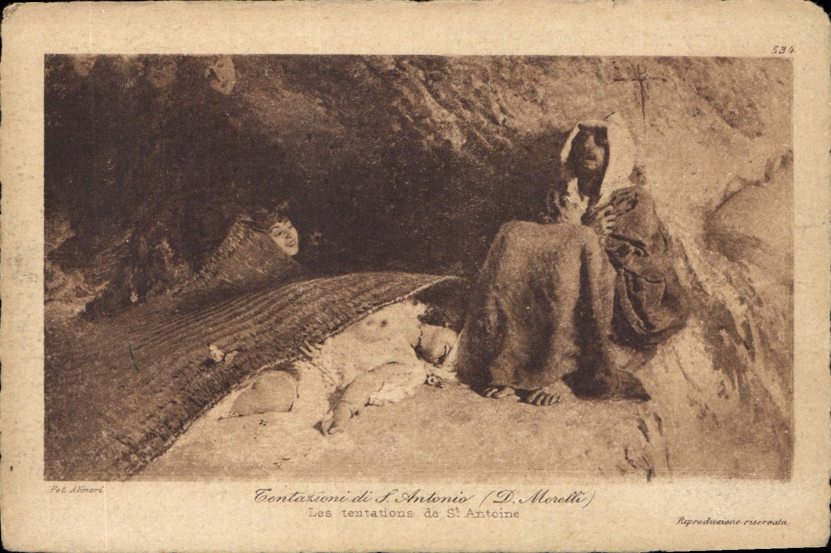 CPA Antonio D Morelle les tentation de St Antoine