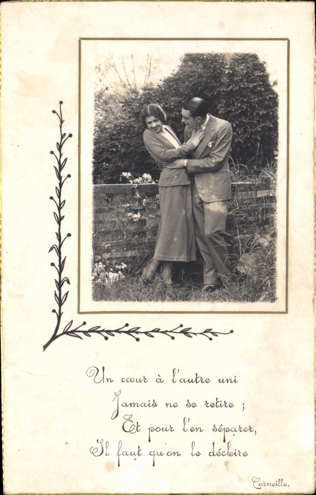 CPA Un coeur a l'autre uni Femme