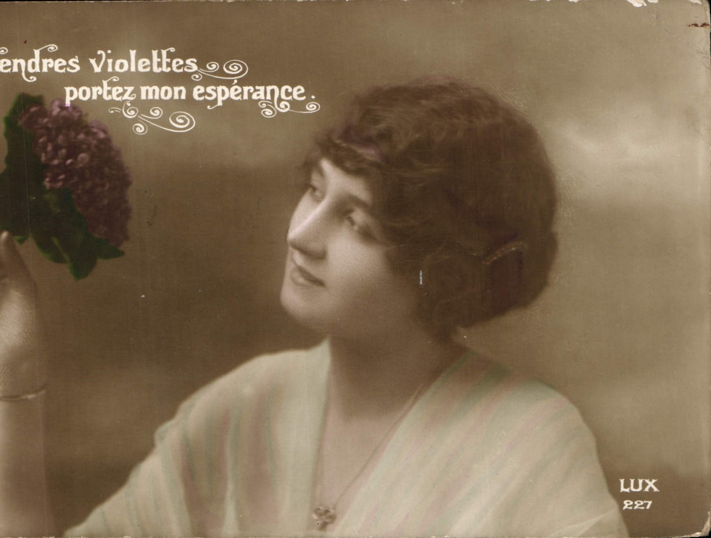 CPA endres violettes portez mon esperance Femme