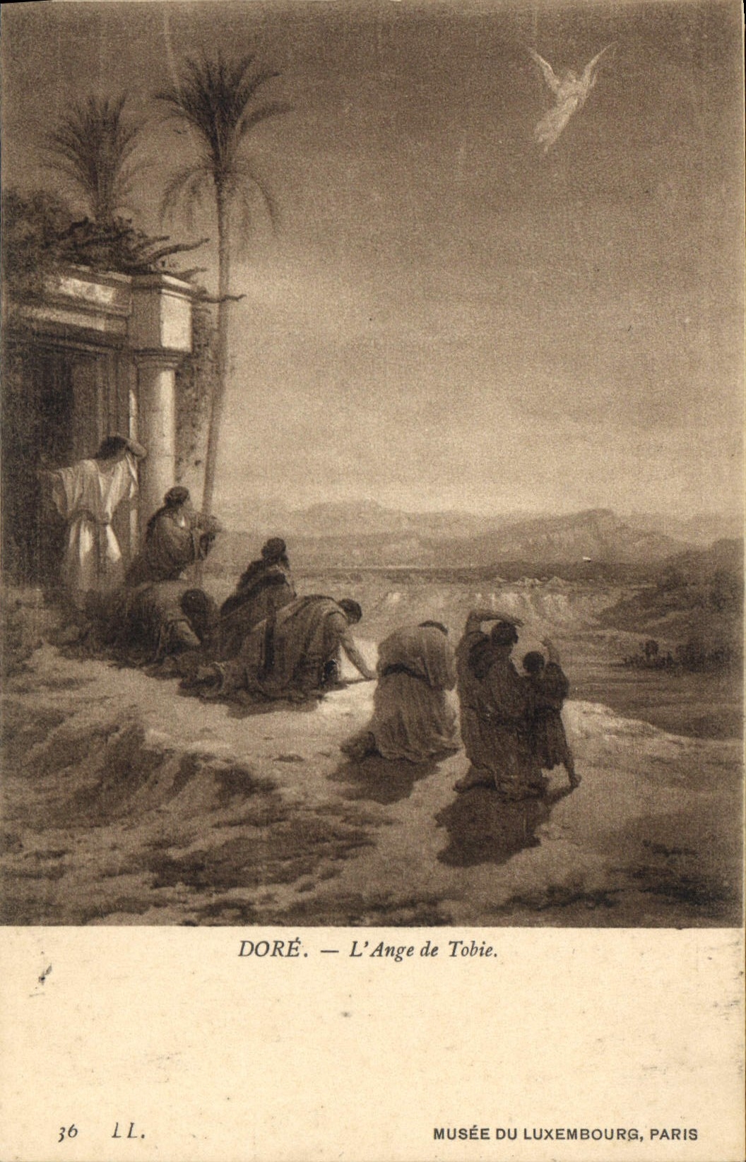 CPA Dore L'Ange de Tobie Musee du Luxembourg Paris 