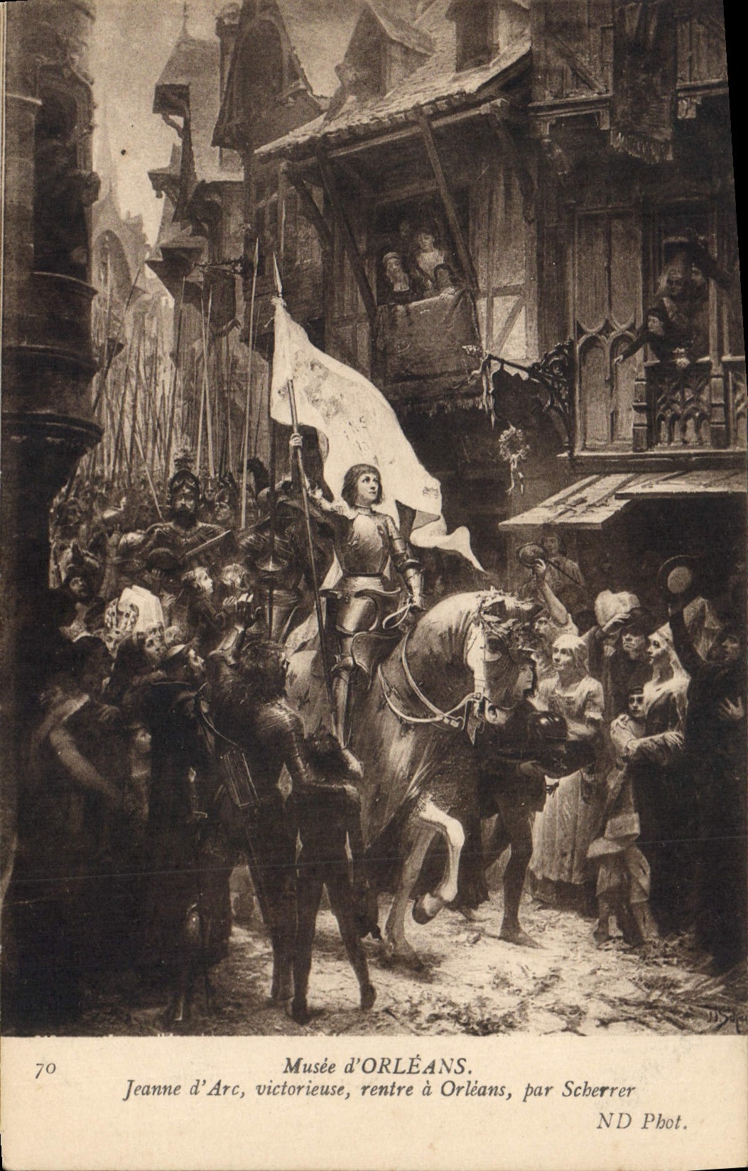 CPA Musee d'Orleans Jeanne d'Arc victorieuse rente a Orleans par Scherrer 