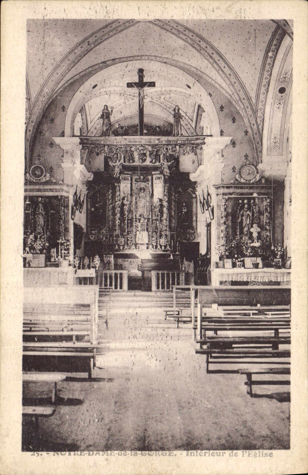 CPA Notre Dame de la Gorge Interieur de l'Eglise