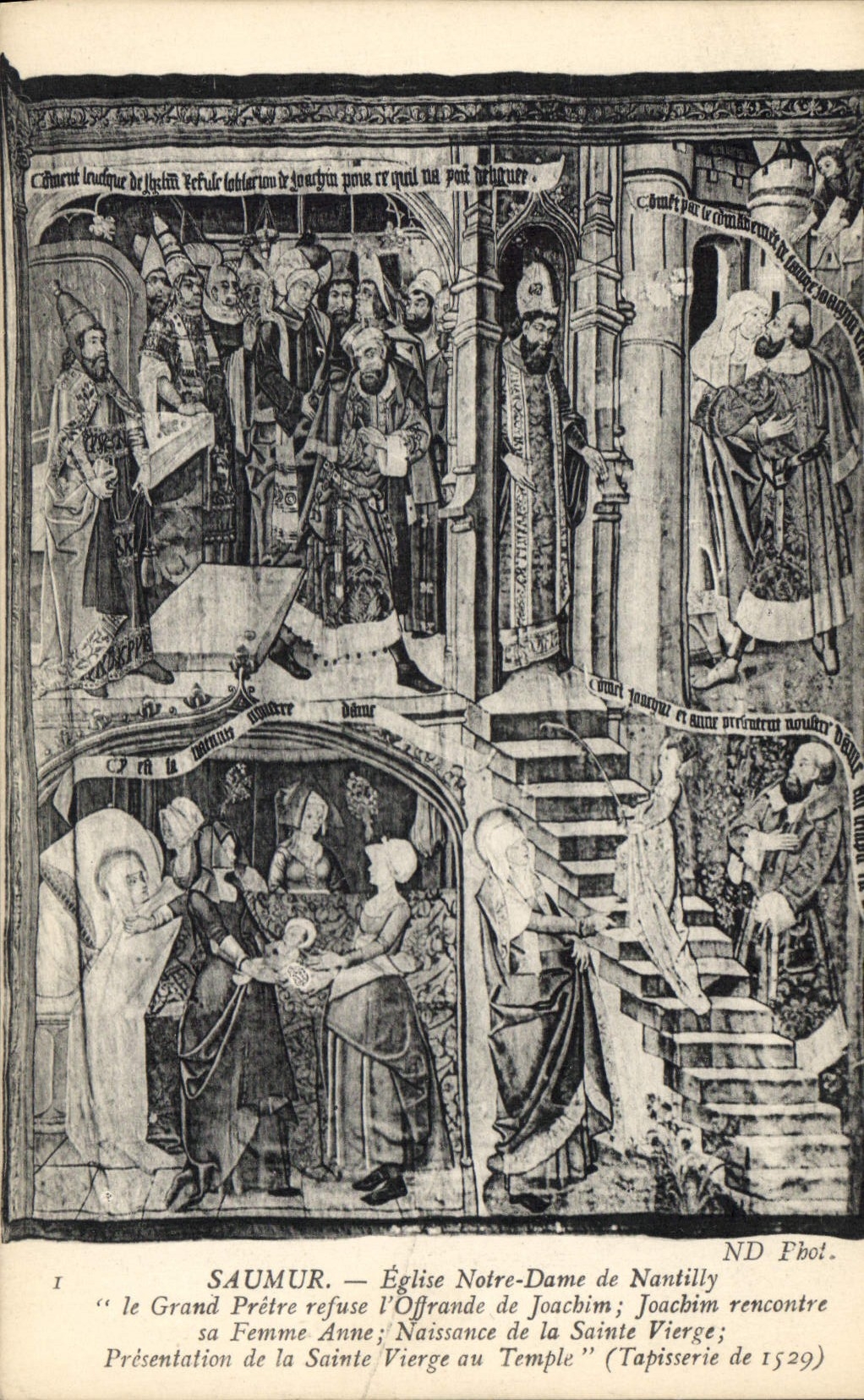 CPA Saumur Eglise Notre Dame de Nantilly presentation de la Sainte Vierge au Temple Tapisserie de 15