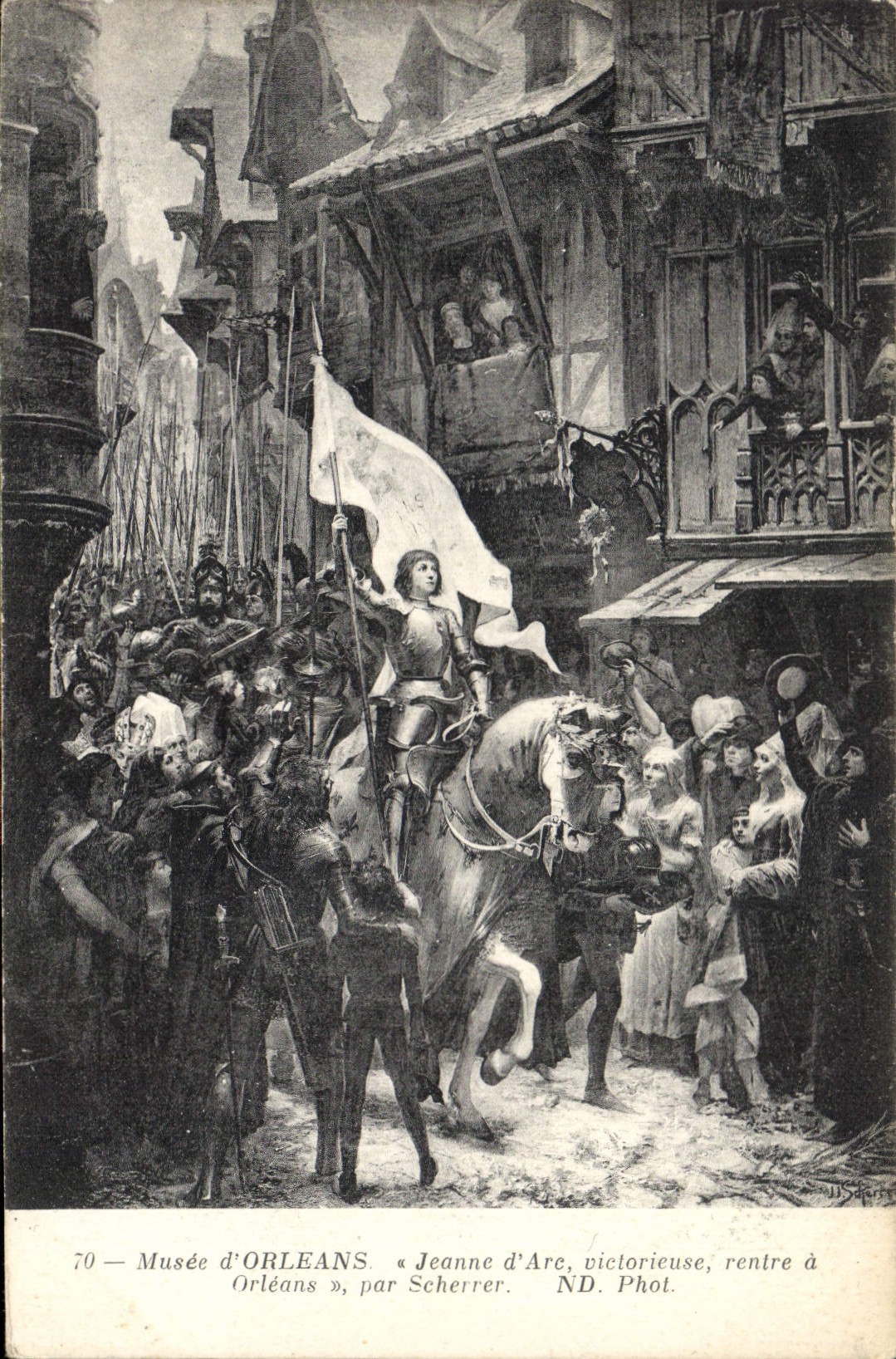CPA Musee d'Orleans Jeanne d'Arc victorieuse rente a Orleans par Scherrer 