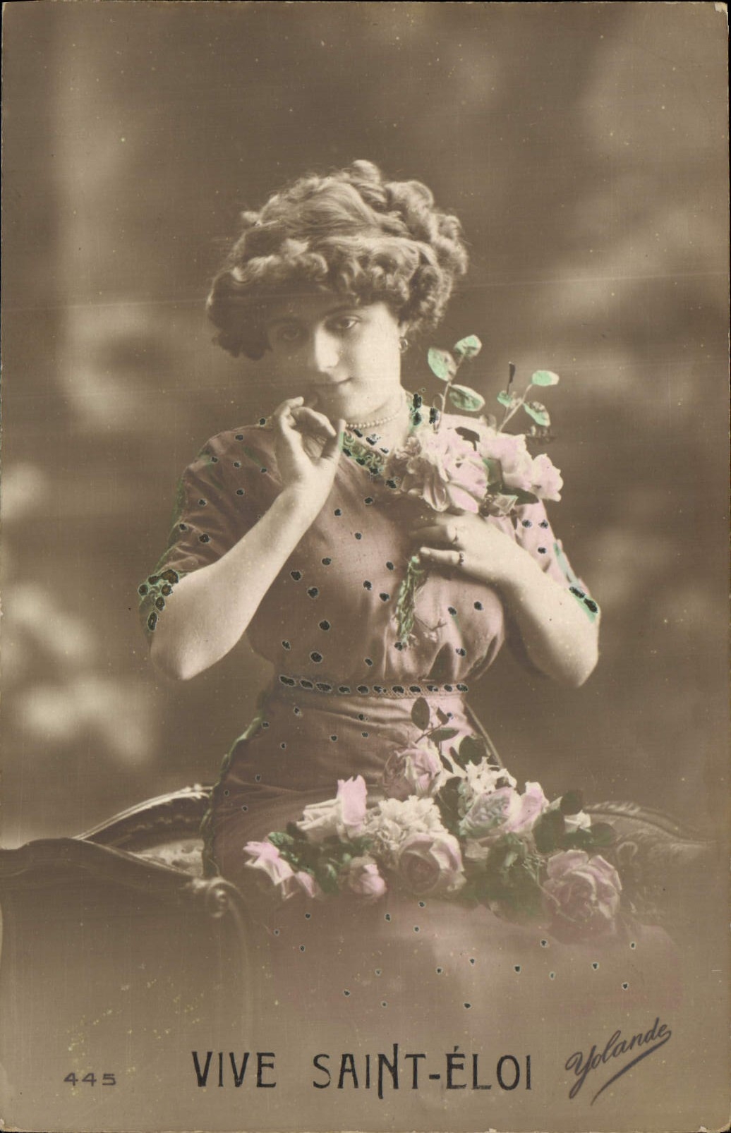 CPA Vive Saint Eloi Femme