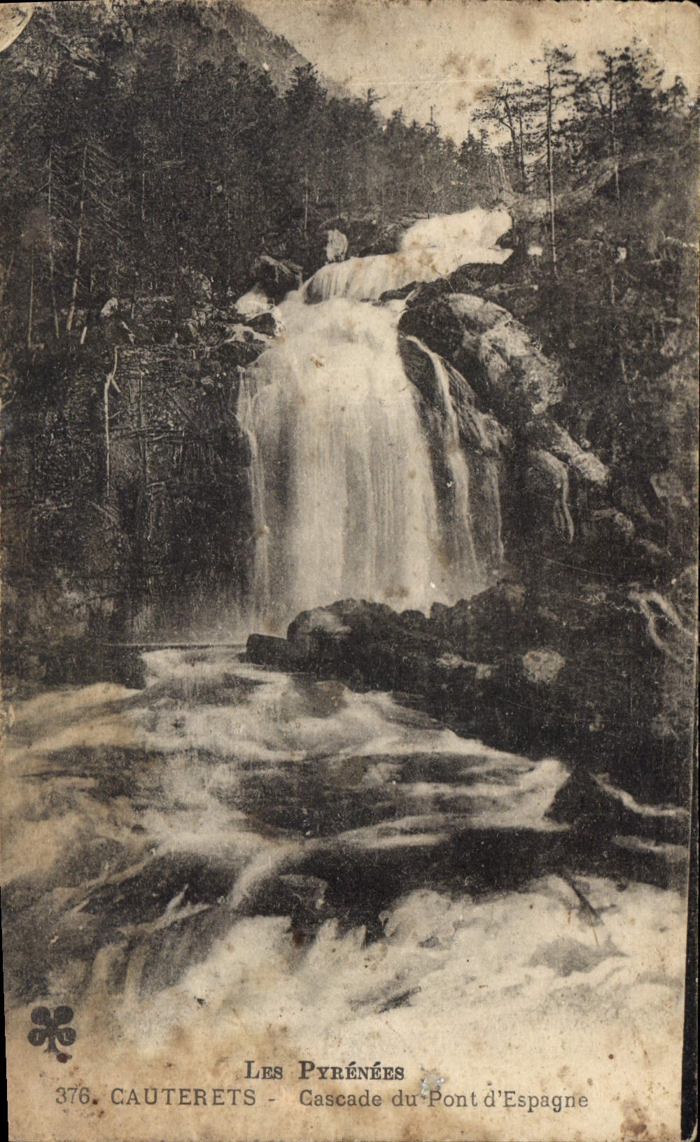 CPA Les Pyrnees Cauterets Cascade du Pont d'Espagne 