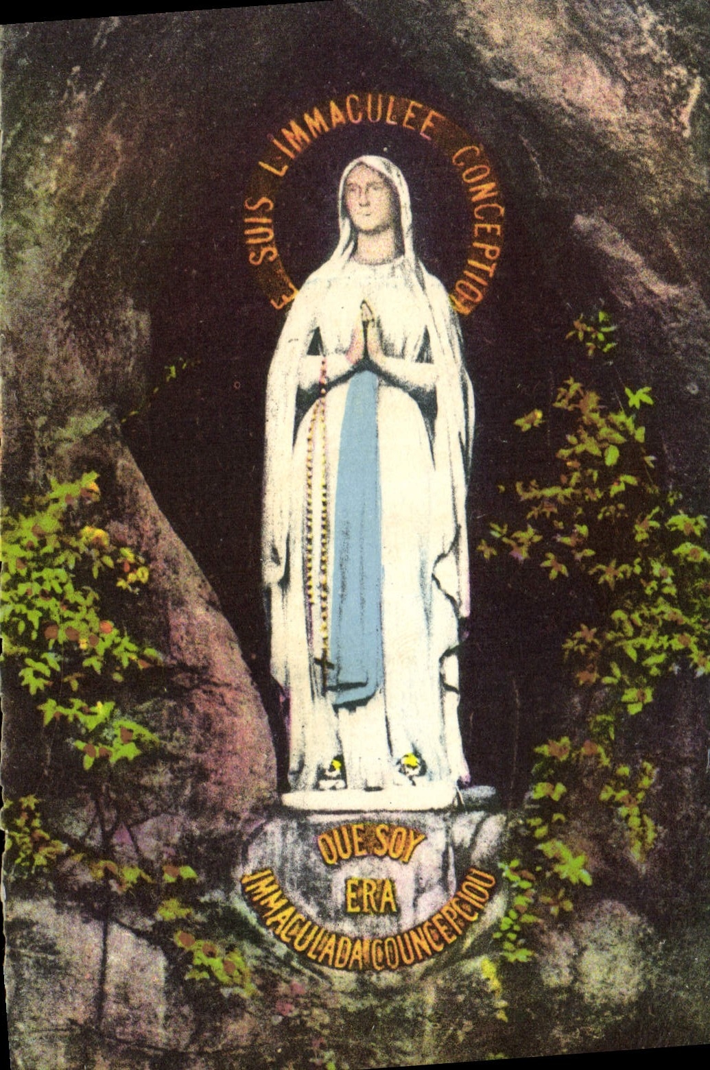 CPA Lourdes H P la Vierge de la Grotte 