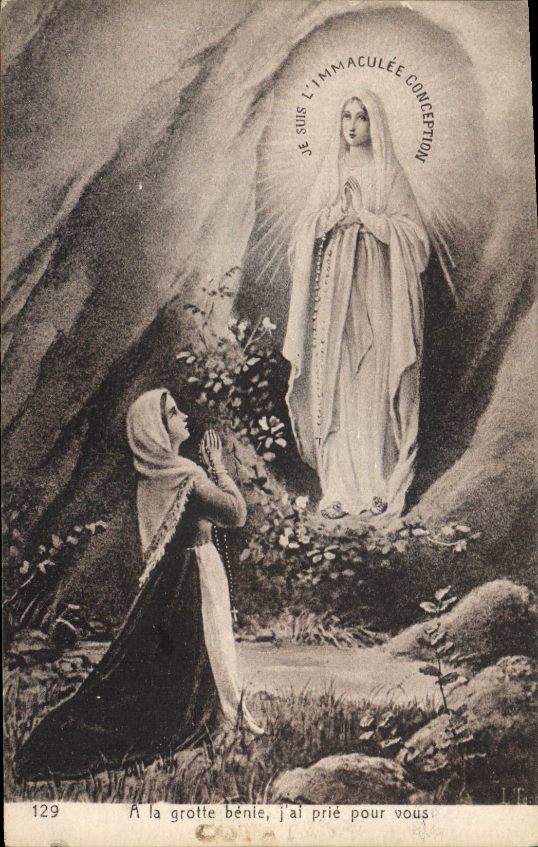 CPA A la grotte benie j'ai prie pour vous 