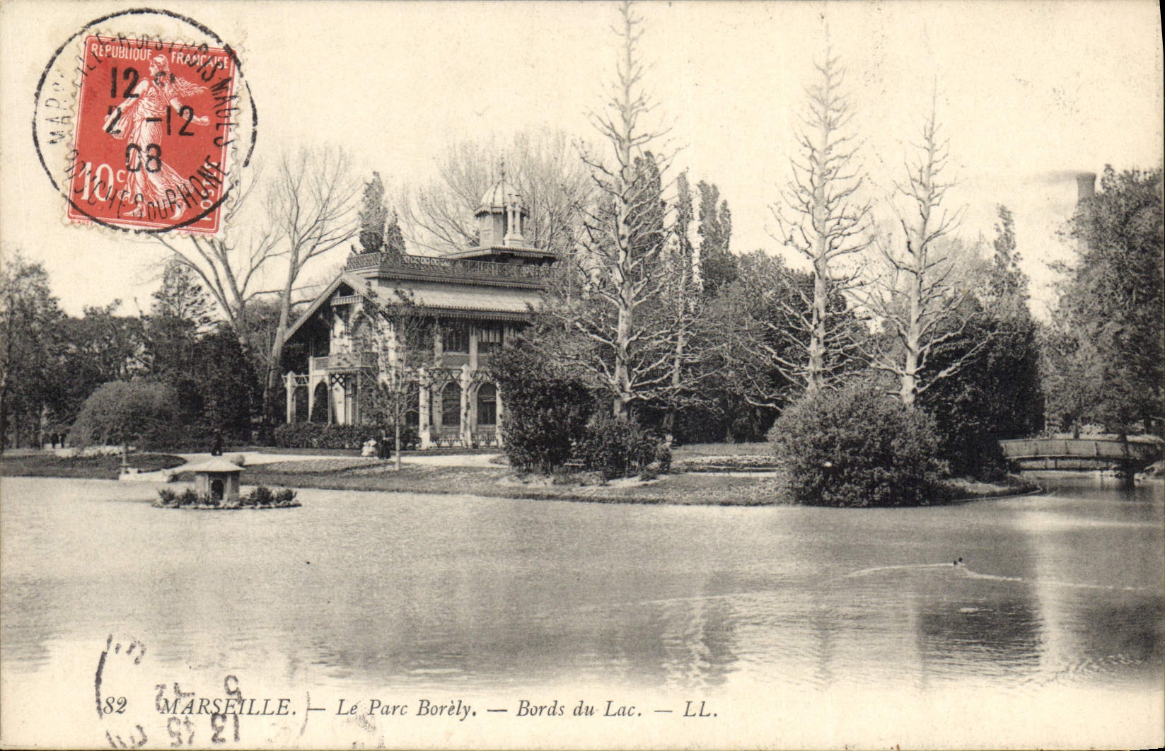 CPA Marseille Le Parc Borely Bords du Lac 