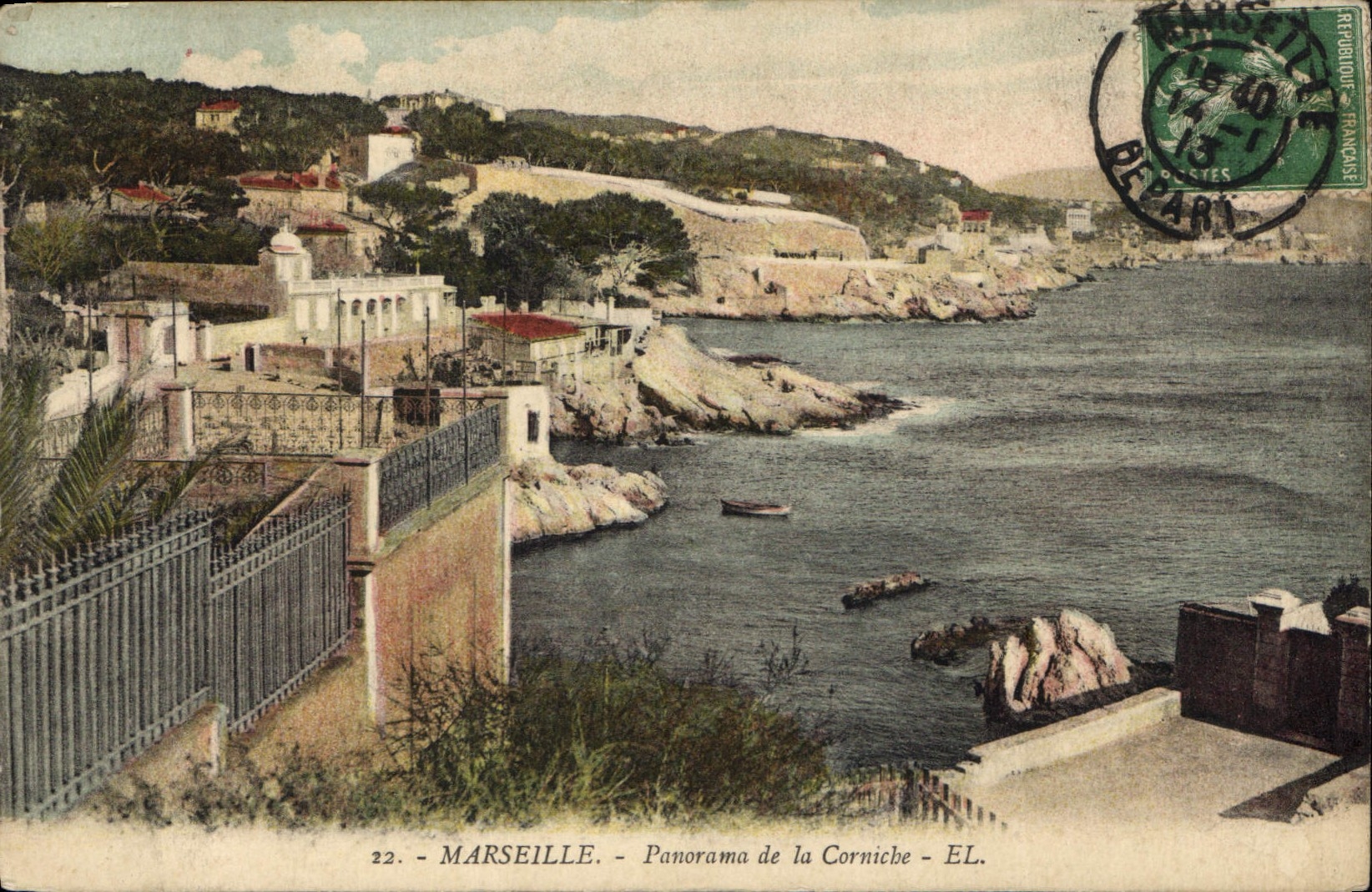 CPA Marseille Panorama de la Corniche 