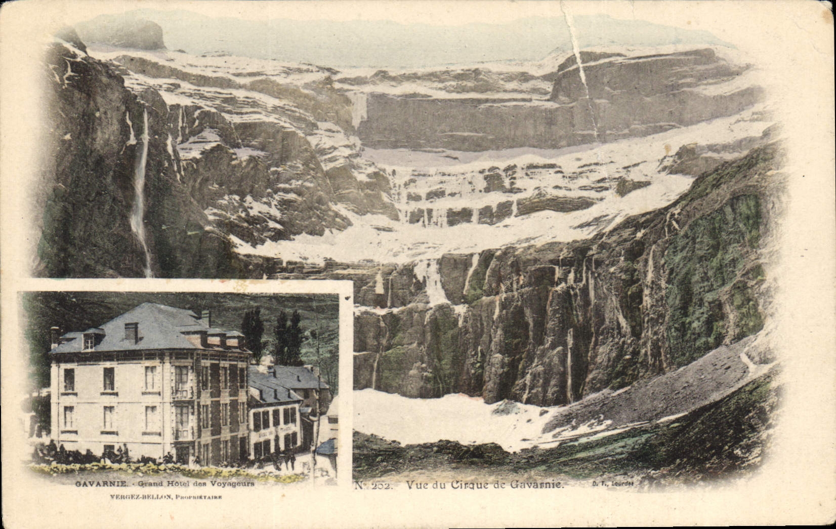 CPA Gavarnie Vue du Cirque de Gavarnie Grand Hotel des Voyageurs