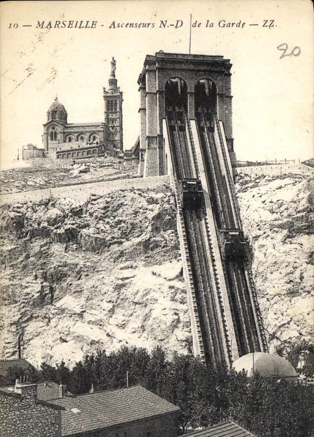 CPA Marseille Ascenseurs N D de la Garde 
