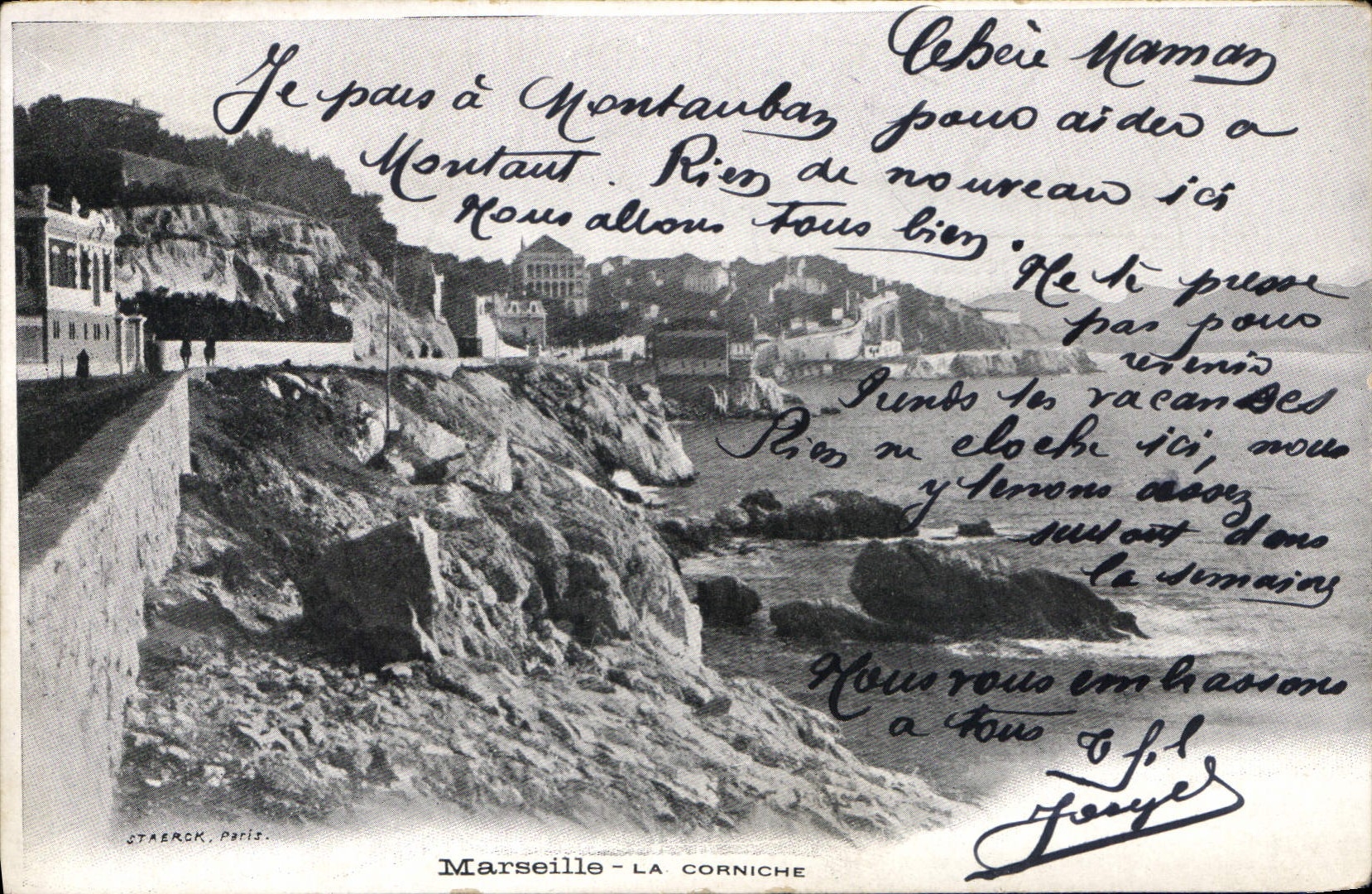 CPA Marseille La Corniche 